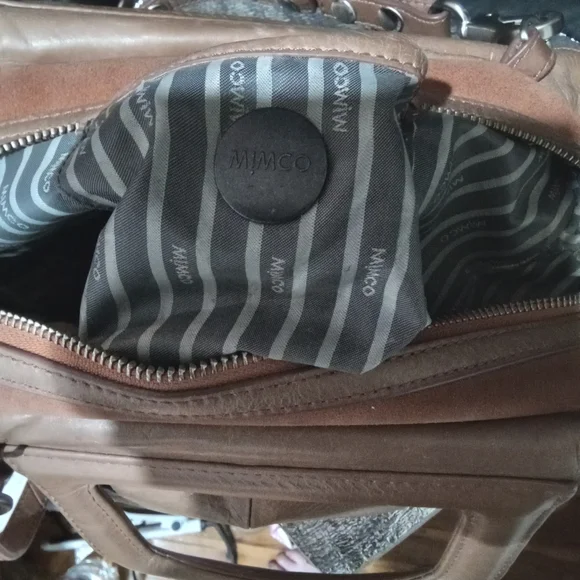 ‼️L👀K‼️ 🤑QUICK SALE🤑 MIMCO BROWN PURSE HANDBAG IN EXC.COND. INSIDE & OUT - Picture 10 of 11